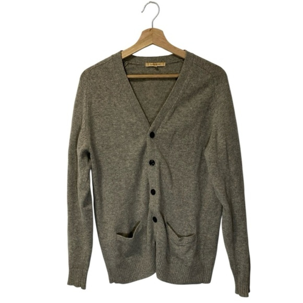 Uniqlo 100% Lambswool Cardigan Gray — Size M